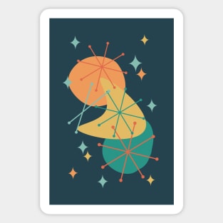 Atomic Age Mid Century Modern Composition I Sticker